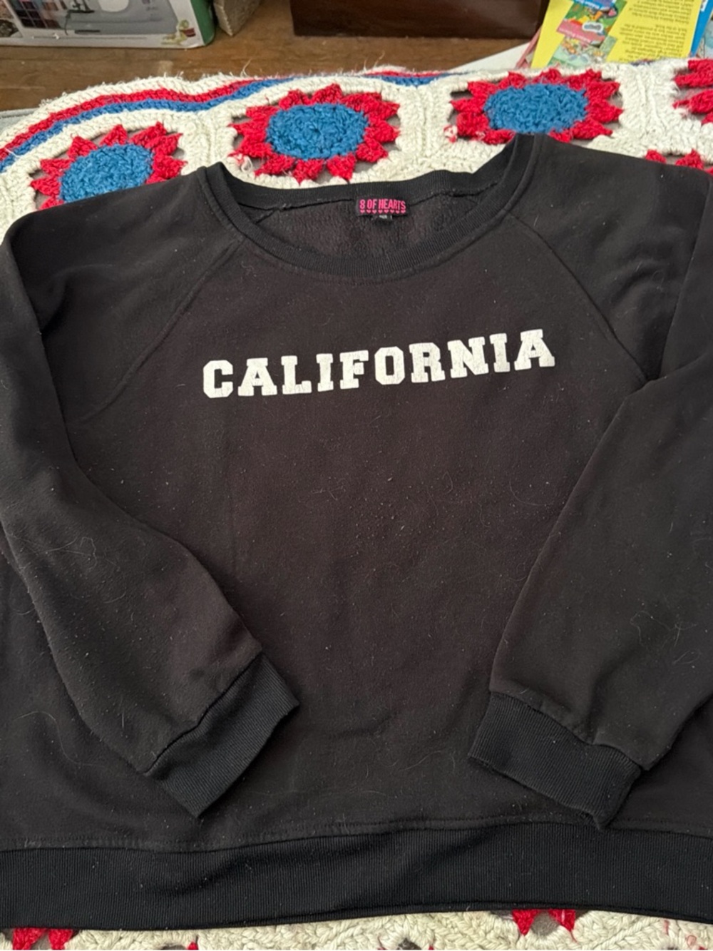 Black "California" Crewneck Sweatshirt